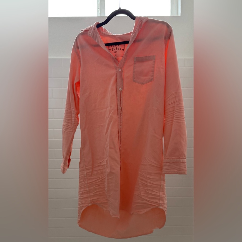 Frank & Eileen Mary Style Denim Dress is Creamsicle Color. Size XS. NWOT.